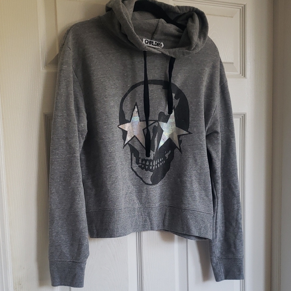 Chlrdr Charcoal Skull Star Hoodie
